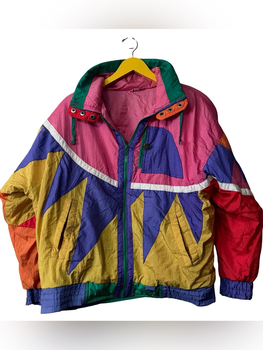 80s/90s Multicolored Jacket Large